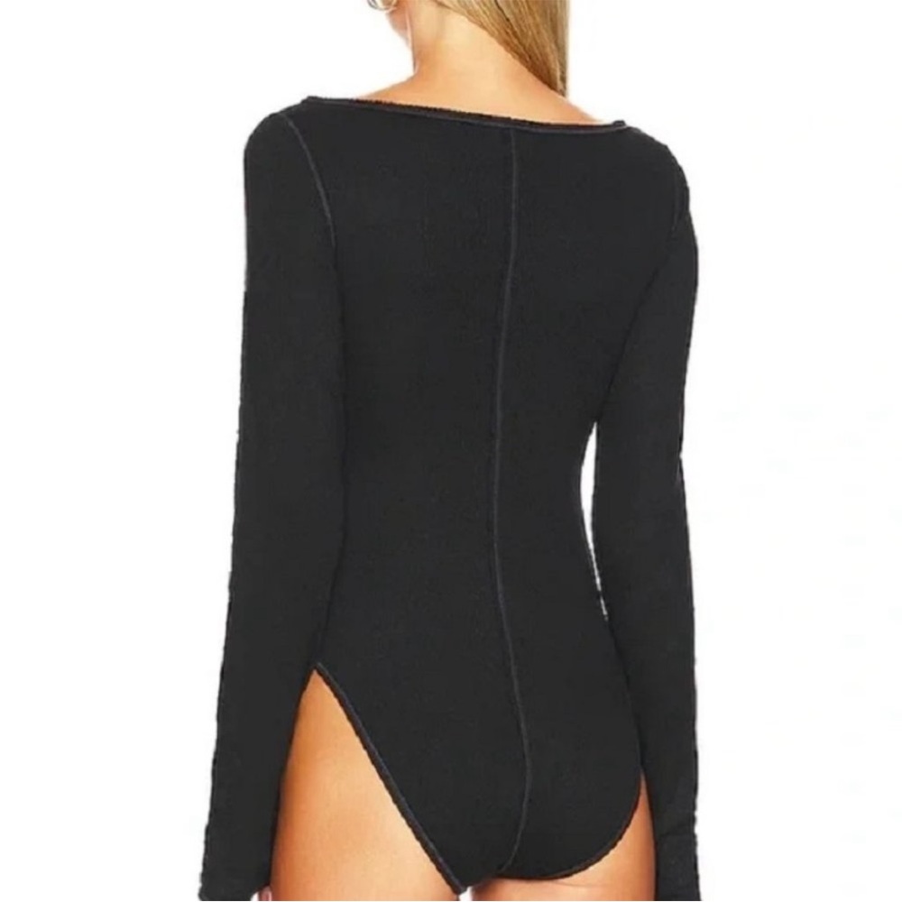 🍒NWT Free People Intimately Sloane Bodysuit. Black. Size: XS - Picture 4 of 8